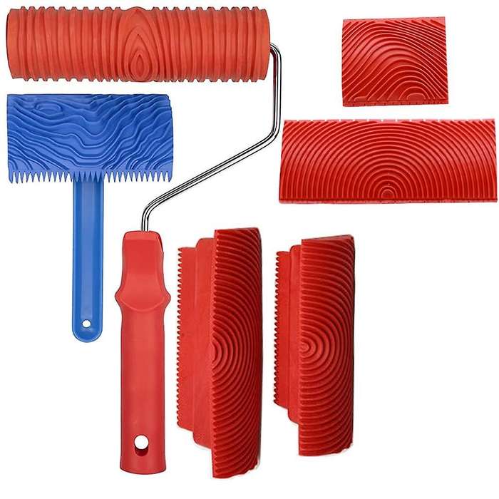 Wood Grain Tool Set, 6pcs 7 Inch Graining Painting Tool Wood Texture
