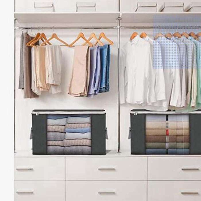 Large Storage Bags, 3 Pack Clothes Storage Bins Foldable Organizers