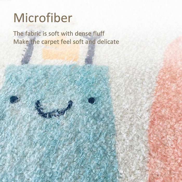 Fluffy Soft Bedroom Carpet Cute Children's Mat Long Room Mats ,1