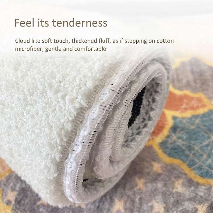 Fluffy Soft Bedroom Carpet Cute Children's Mat Long Room Mats ,1