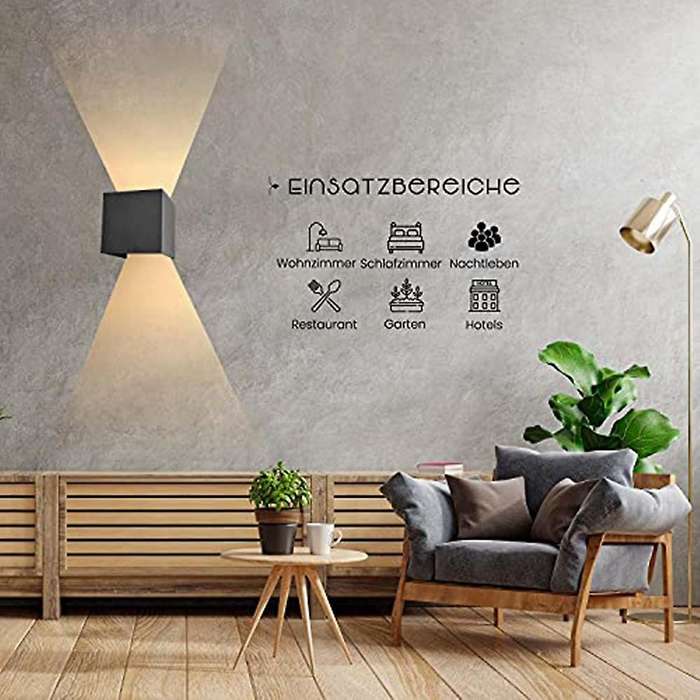 Wall Light Indoor 12 W, Outdoor Light Wall Lamp Waterproof Ip65 Led