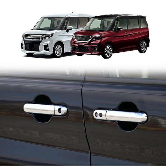 For Suzuki Solio Bandit 21-22 Chrome Door Handle Cover Trim Sticker,b