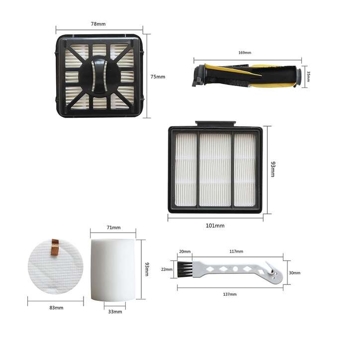 13 Pcs Replacement Parts for Shark Iq Rv1001ae Rv101 Robot Cleaner