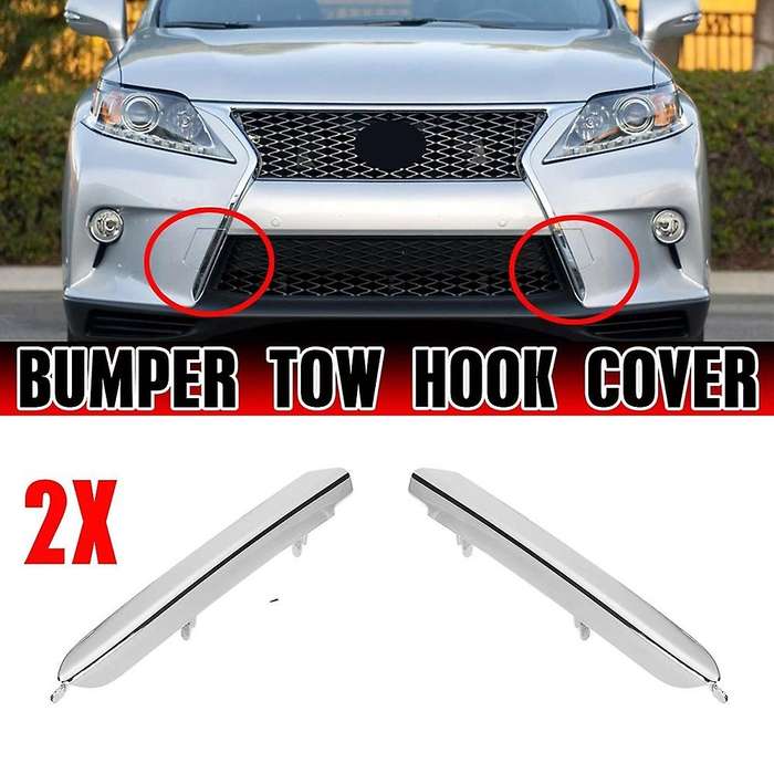 1pair Car Front Bumper Plating Chrome Bumper Lower Trim Strip