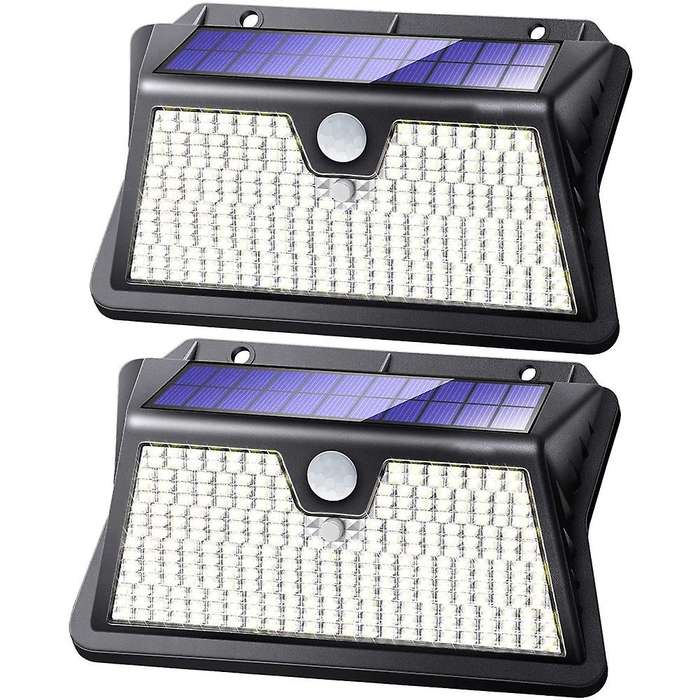 Solar Lights Outdoor, Upgraded Optics Lens Solar Security Lights