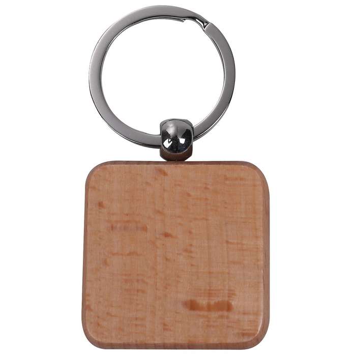 40 Pcs Blank Diy Custom Wood Key Chains Tags Anti Lost (mixed Design)