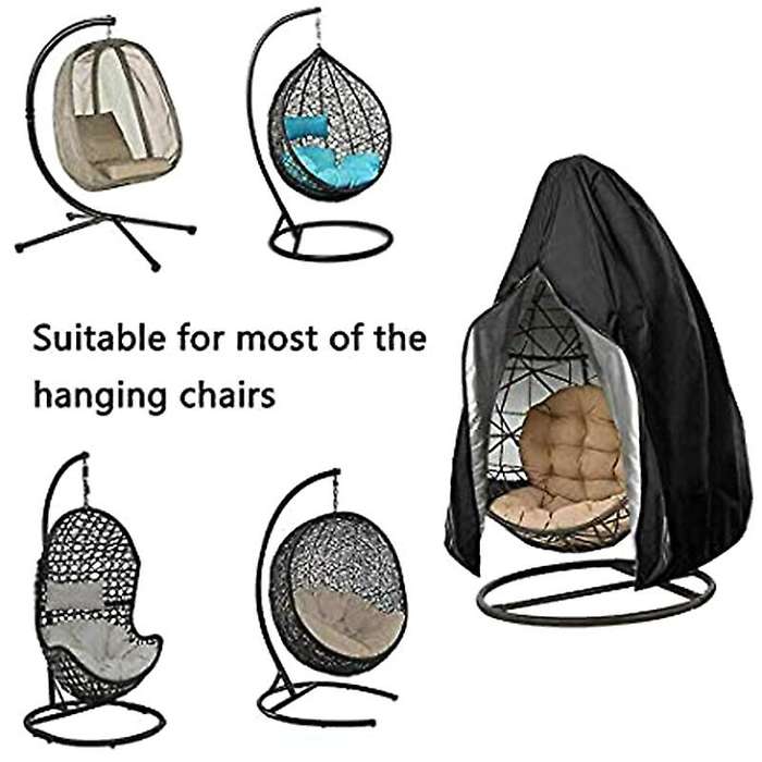 Outdoor Swing Chair Cover Anti-dust with Zipper 210d Oxford Fabric
