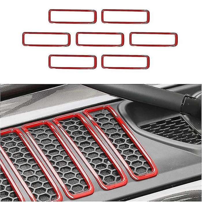Hood Vents Cover Trim for Jeep Wrangler Jl 2018-2022 (red)
