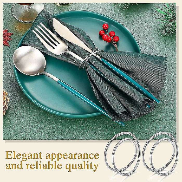 Spiral Napkin Ring Wedding Thanksgiving Christmas Napkin Decor,silver