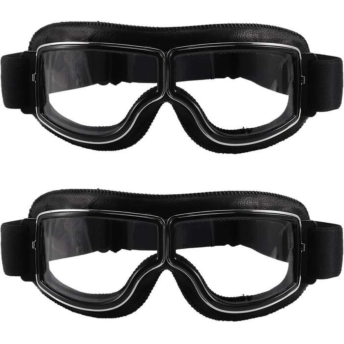 Retro Motorcycle Goggles Glasses Cruiser Motorcycle Clean