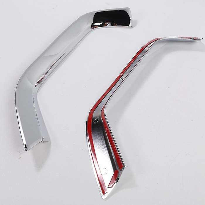 Front Fog Light Lamp Eyebrow Trim Cover Sticker Silver