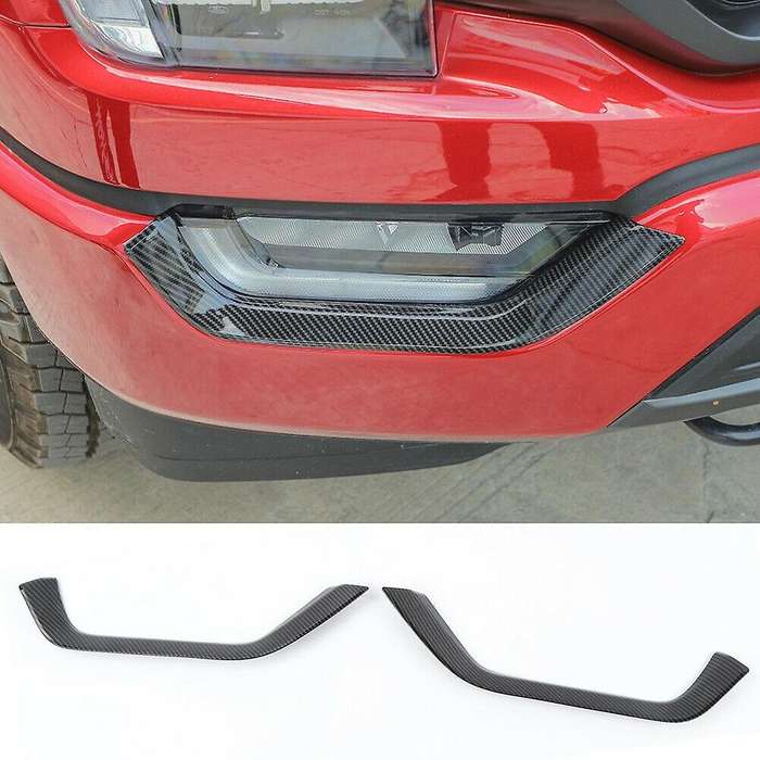 Front Fog Light Lamp Eyebrow Trim Cover Sticker Carbon Fiber