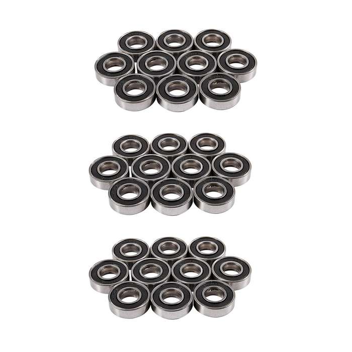 6001rs Rodamiento Rigido A Bolas 28x12x8mm 10 Piezas,plateado & Negro