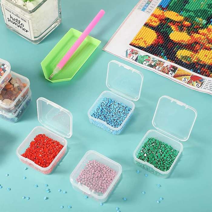 Clear Plastic Storage Cases Small Beads Organizer Transparent Boxes