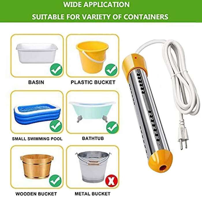 Immersion Electric Submersible Water Heater Us Plug(yellow)