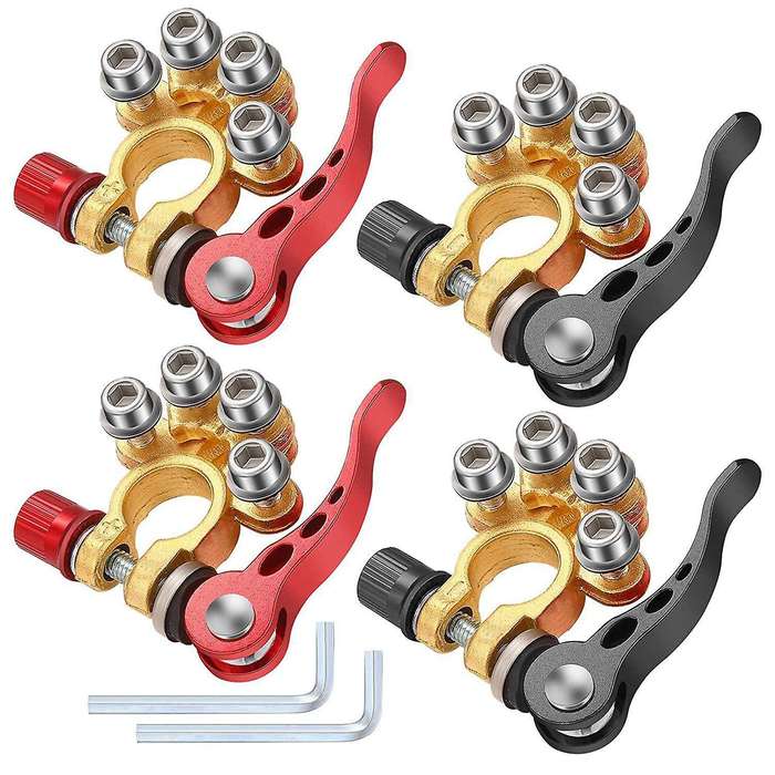 4pcs Battery Terminal Sae/jis Type A Binding Post Battery Connector