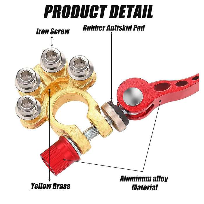 4pcs Battery Terminal Sae/jis Type A Binding Post Battery Connector