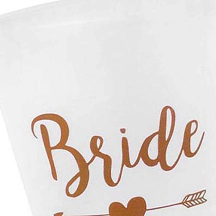 24pcs Team Bride Plastic Cup Hen Party Translucent Cups Set