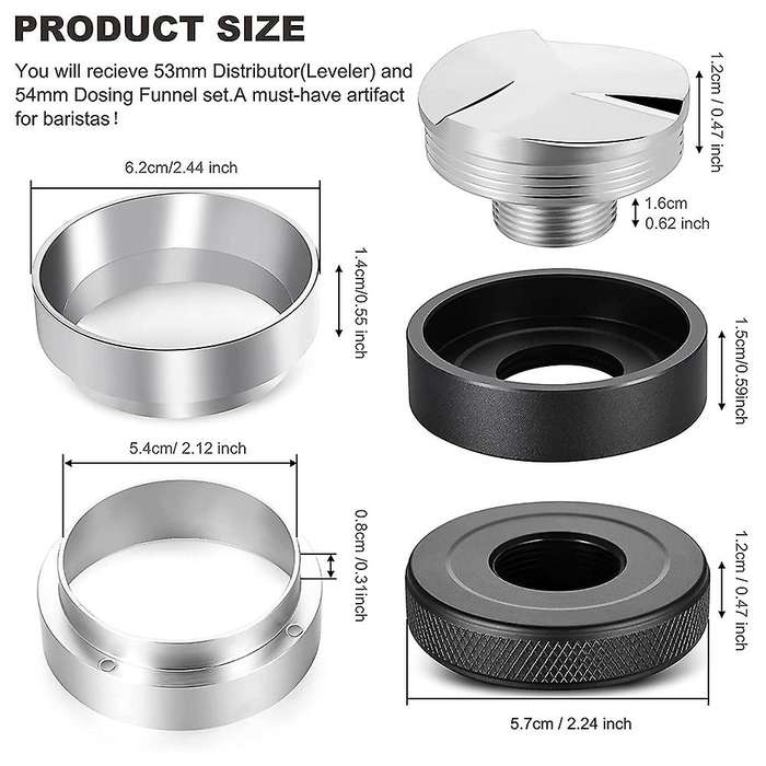 53mm Coffee Distributor and Tamper,distribution with Dosing Ring