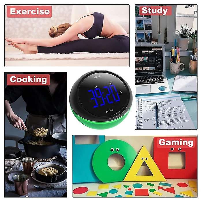 Countdown Kitchen Timer,led Digital Timer, for Kids,seniors,etc,green
