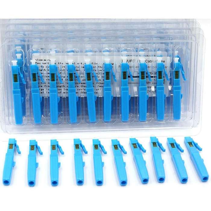 10 Pcs Lc Upc Fiber Optic Quick Connector Fiber Reusable Connectors