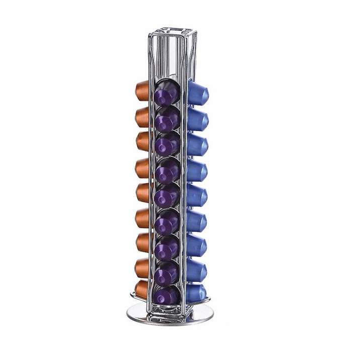 Coffee Pod Holder Metal Rack Storage 40pcs for Nespresso Coffee,a