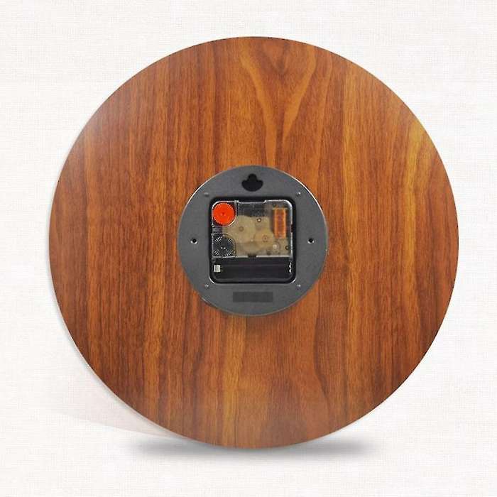 12 Inch Wooden Luminous Rural Clock, Silent Non-ticking Clock