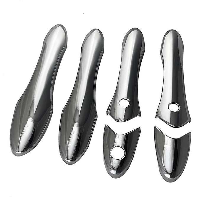 Chrome Outside Exterior Door Handle Protector Cover Trim (3 Hole)