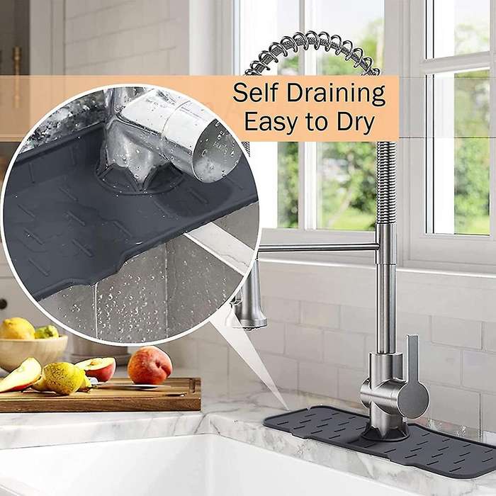 3pcs Silicone Faucet Handle Drip Catcher Tray-sink Splash Guard