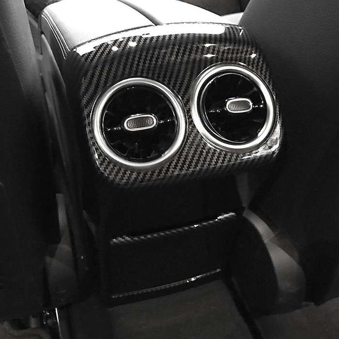 Car Carbon Fiber Central Control Armrest Box Rear Air Vent Cover