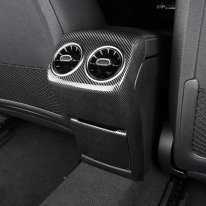 Car Carbon Fiber Central Control Armrest Box Rear Air Vent Cover