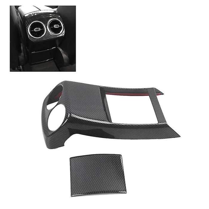 Car Carbon Fiber Central Control Armrest Box Rear Air Vent Cover