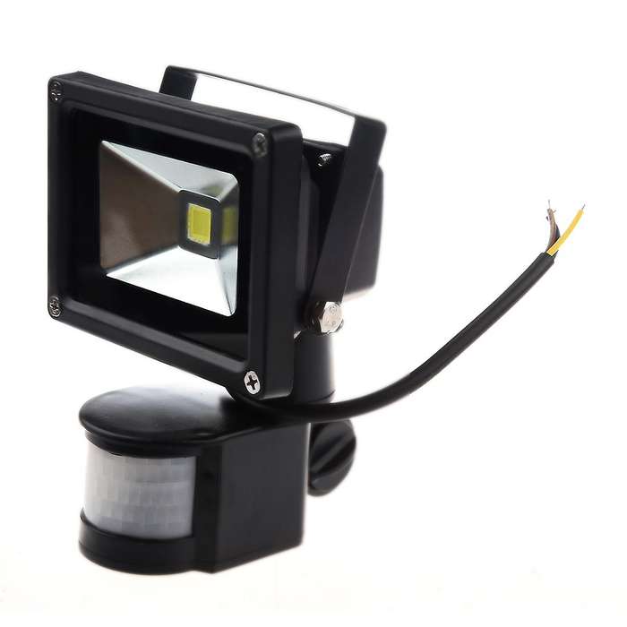 Pir Motion Sensor Security Wall Pure White Led Waterproof Flood Light Lamp 10w