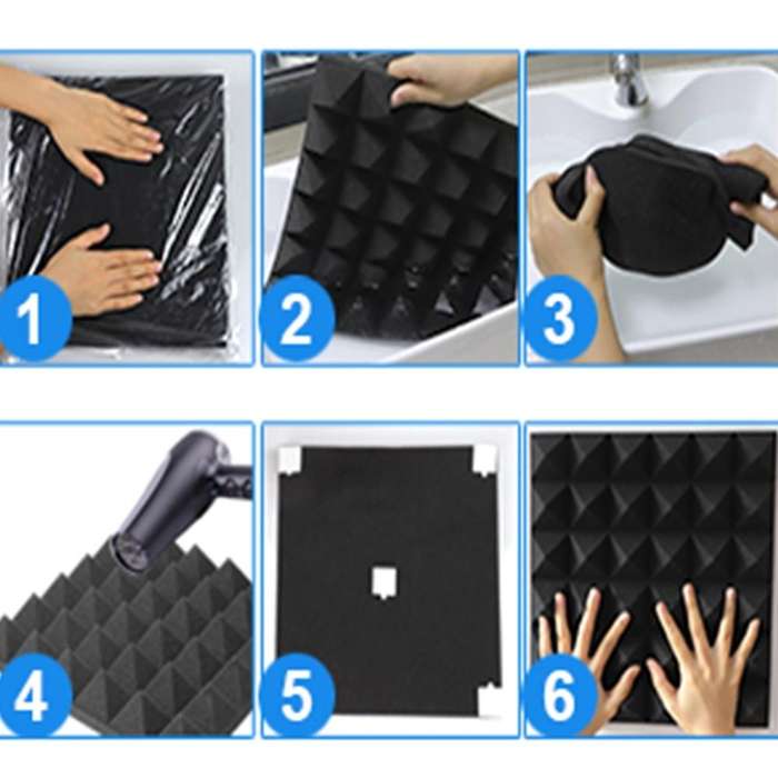24pcs 30x30x2.5cm Sound Insulation Cotton Sound Insulation Foam