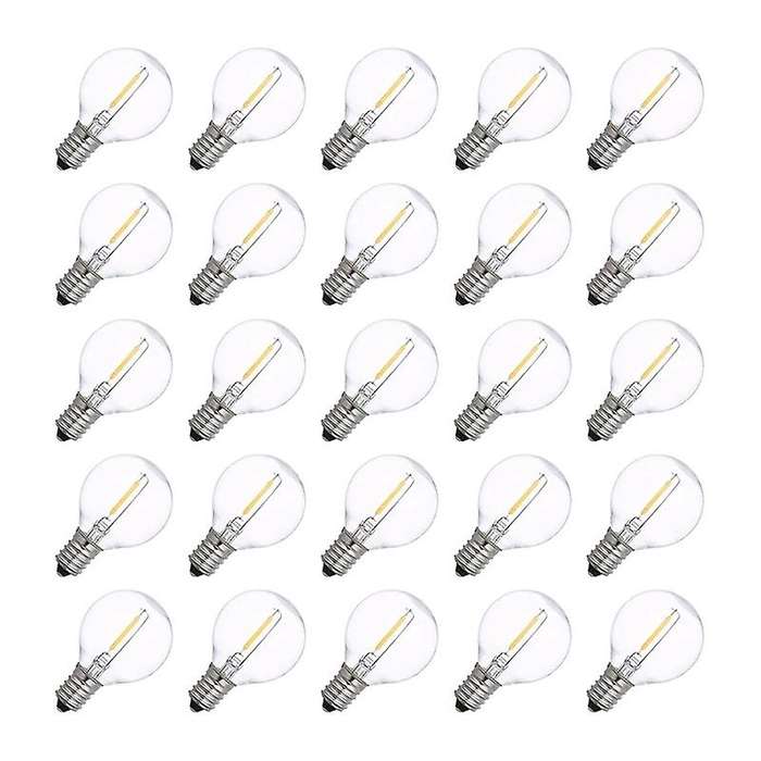 25pcs Led G40 E14 Replacement Bulbs 0.6w 2700k Led Filament Light