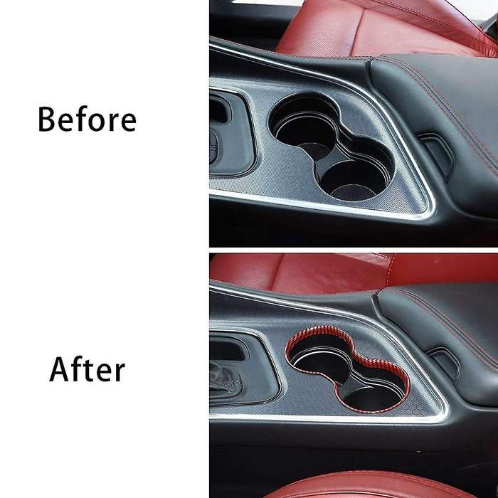 Car Front Water Cup Holder Trim for Dodge Challenger 2015-2020