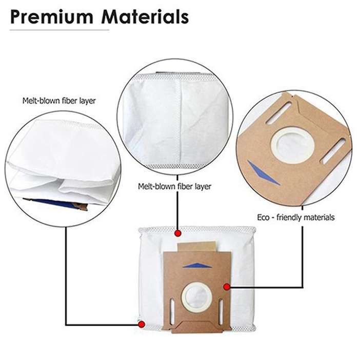 12 Pcs Dust Bags for Ecovacs Deebot Ozmo T8 Aivi T8 Max and T8 Series