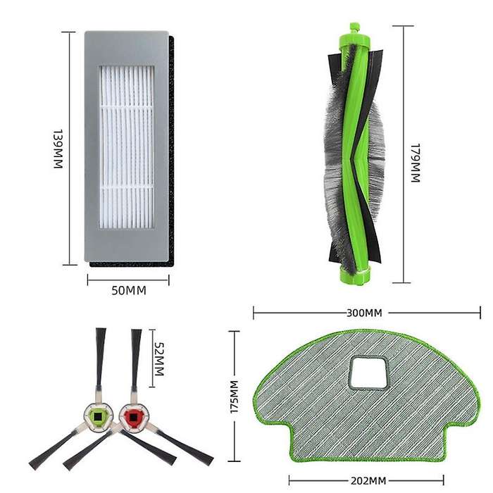 Main Side Brush Mop Cloths Filter for Irobot Roomba Combo113 Robotic