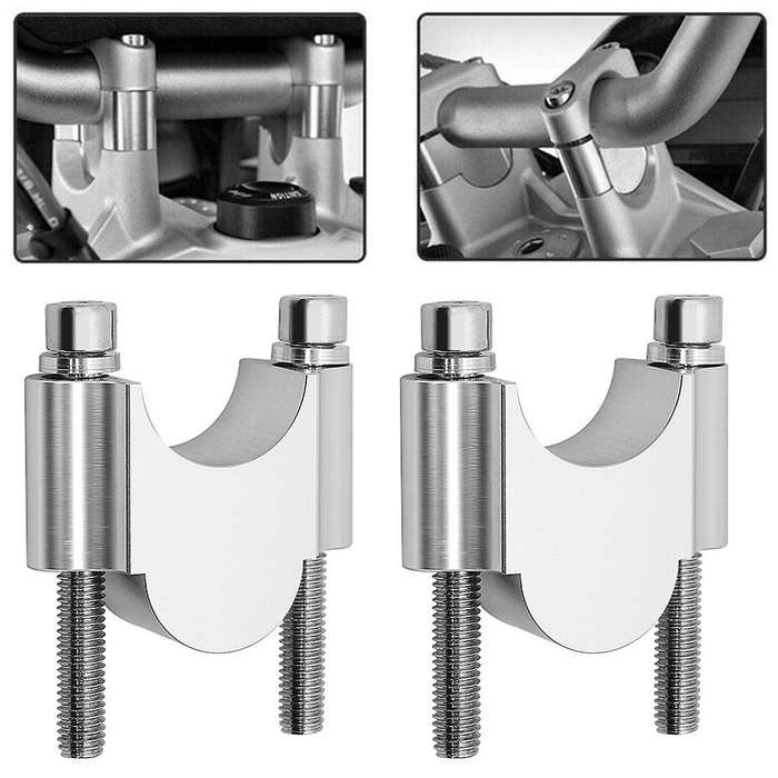 Motorcycle Handlebar Riser Mount Handle Clamp Universal 22mm Black