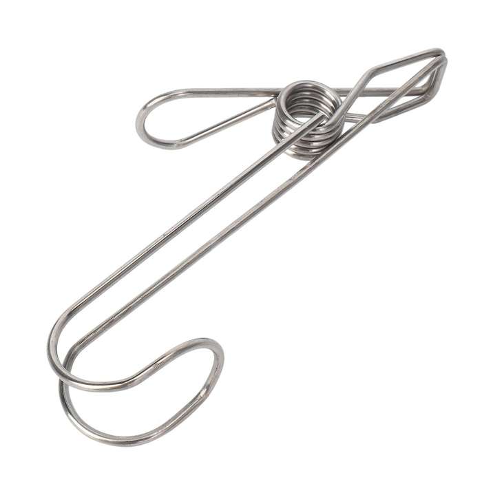 40pc Metal Long Tail Clip with Hooks Clothes Pins for Kitchen Office
