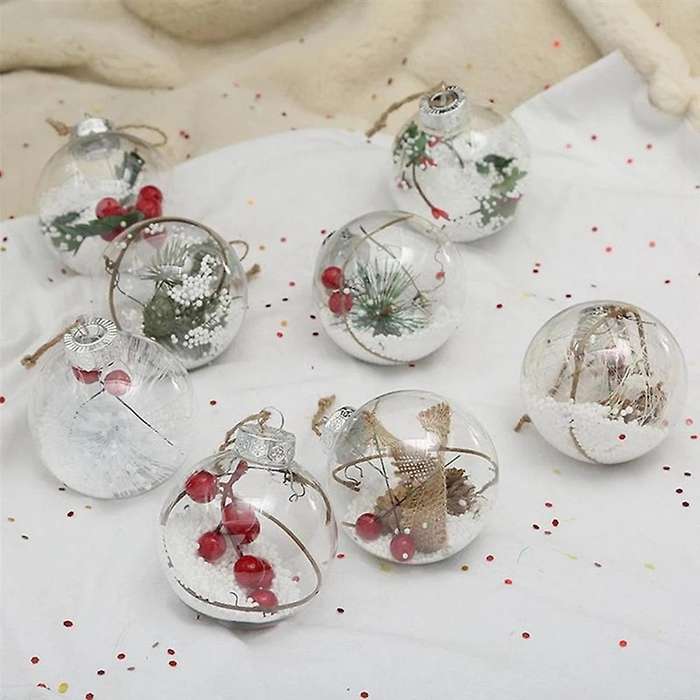 Christmas Ball Decor Transparent Globe Hanging Ball Tree Decoration