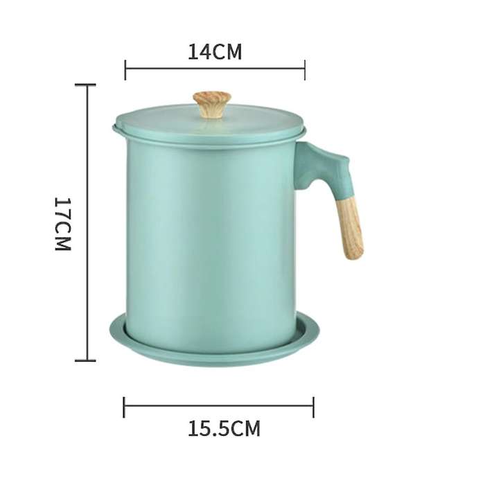 Bacon Grease Container with Strainer Fine Mesh 1.7l