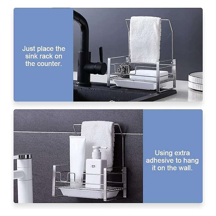 Kitchen Sink Holder,with Drain Pan Tray,kitchen Sink Organizer