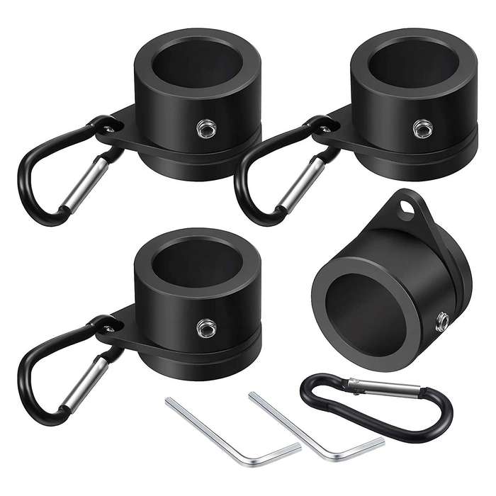 4 Pcs Flag Pole Rings Aluminum Alloy Mounting Rings