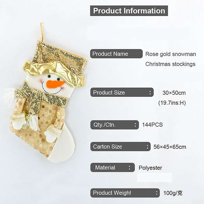 Christmas Stocking Bag Candy Bag for Home Christmas Tree Decoration