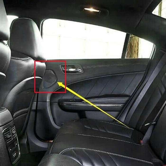 Carbon Fiber Car Rear Door Speaker Decoration Cover