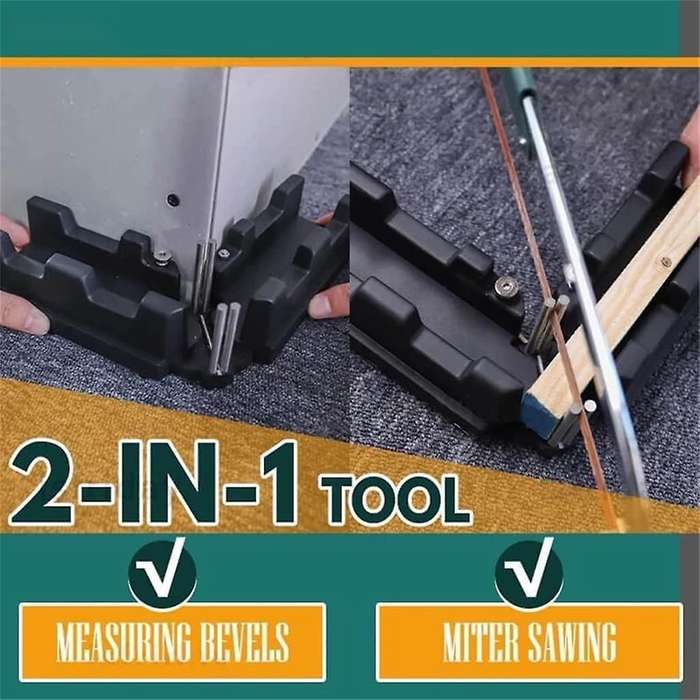 2-in-1 Mitre Measuring Cutting Tool Angles Miter Saw Protractor Tool