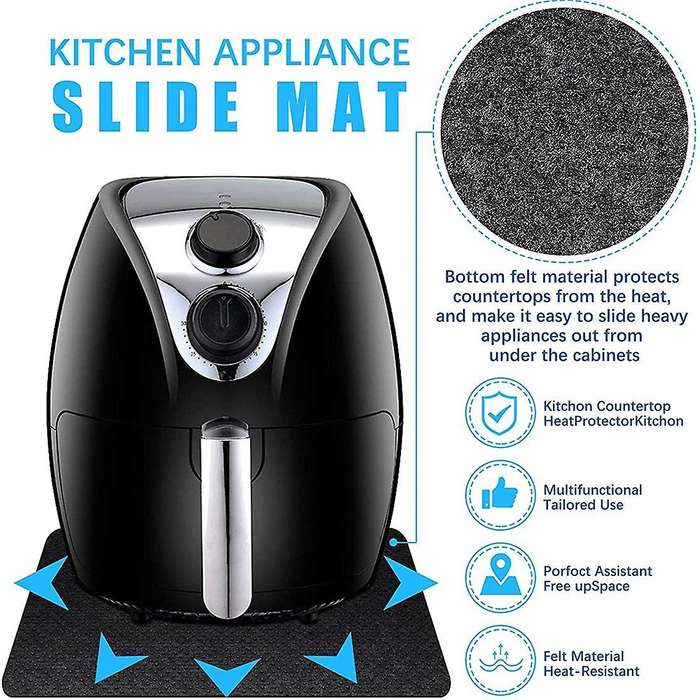 4pcs Heat Resistant Mat for Air Fryer Kitchen Countertop Mat Non Slip