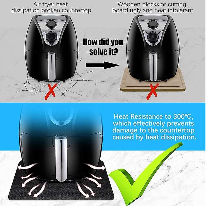 4pcs Heat Resistant Mat for Air Fryer Kitchen Countertop Mat Non Slip