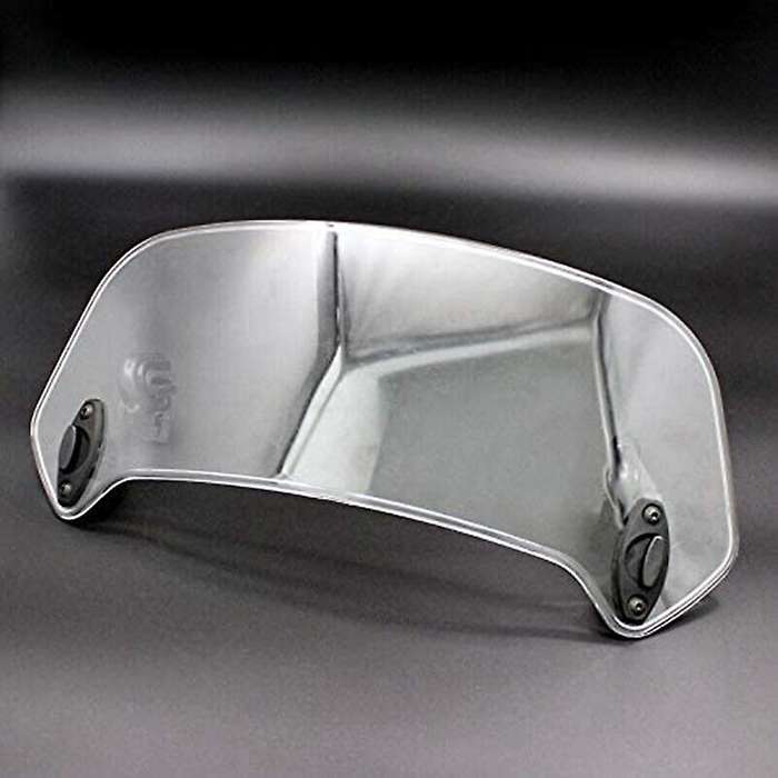 Motorcycle Windshield Extension Spoiler with Adjustable Clip Grey
